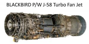 SR-71 Blackbird Pratt and Whitney J-58 turbo fan jet engine